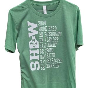 Bella Canvas farm Ag show green fair shirt small(new)
